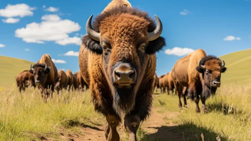 Impressive Bison in Natural Habitat