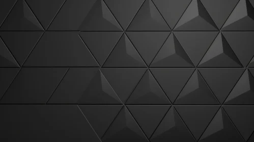 Black Geometric Triangle Pattern - 3D Rendering