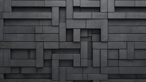 Dark Concrete Wall - Modern 3D Design