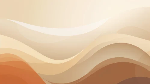 Tranquil Sandy Beach Vector Illustration