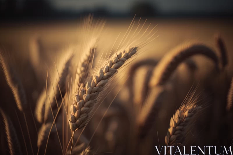 Captivating Wheat Field: Artistic Soft-Focus Image AI Image