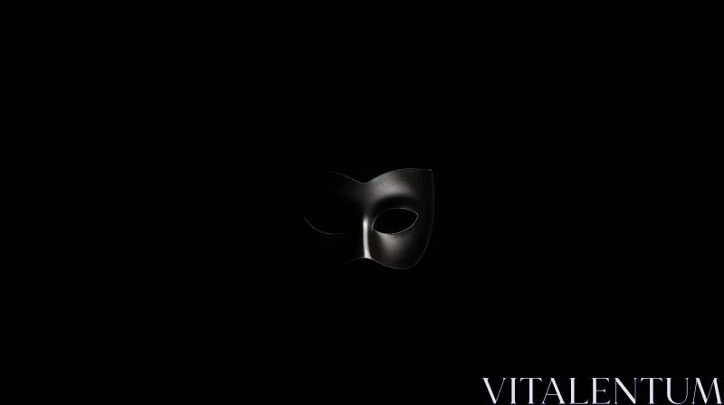 Black Venetian Mask - Classic Shape and Mysterious Look AI Image