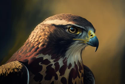 Captivating Hawk Painting in Stunning Detail - 8k Resolution