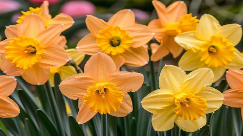Elegant Daffodils: A Close-Up Floral Beauty