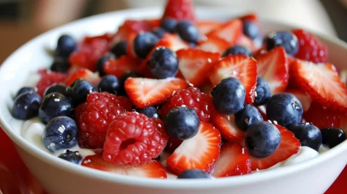 Fresh Berries Bowl Close-Up