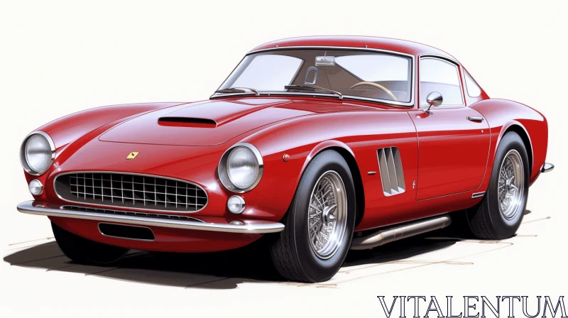 Captivating Ferrari F1 in Light Maroon | Classic Americana Style AI Image