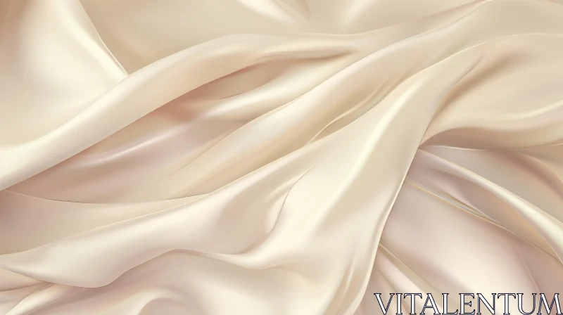 Cream Silk Fabric Texture - Elegant Background for Design AI Image