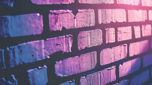 Weathered Brick Wall in Pink and Purple
