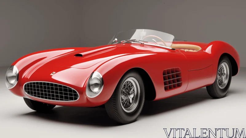 Elegant and Realistic Ferrari Sports Car - Hyper-Detailed Rendering AI Image