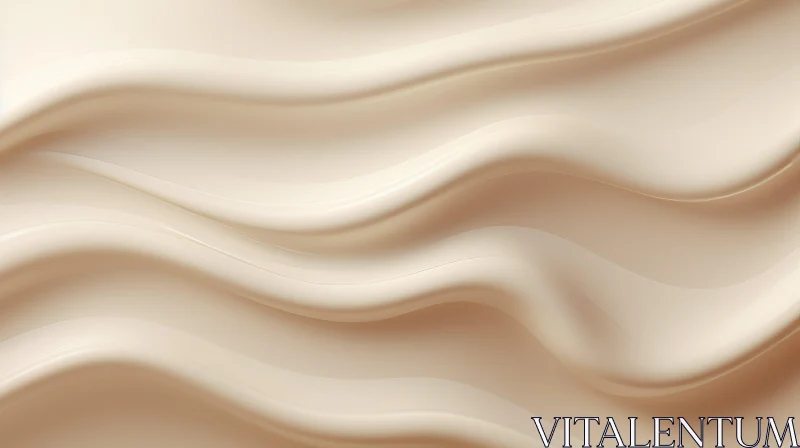 Creamy Beige Liquid in Motion AI Image