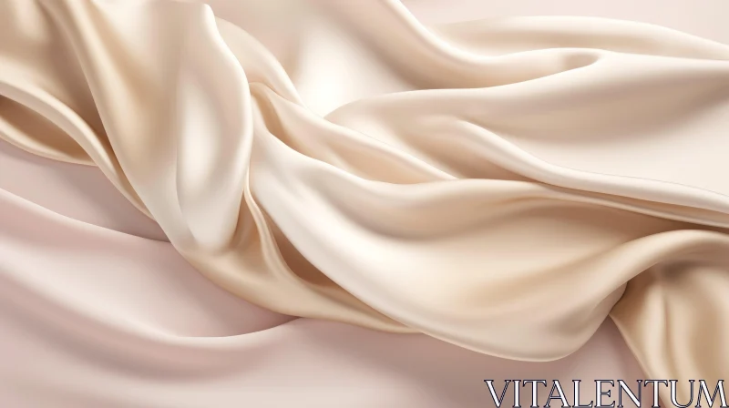 AI ART Luxurious Beige Silk Fabric Texture Close-Up