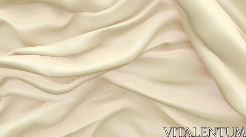 AI ART Luxurious Cream Silk Fabric Texture Close-Up