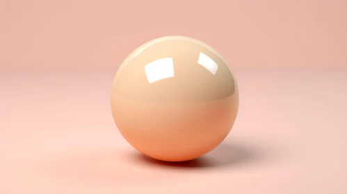 Pink Sphere on Pink Background - 3D Rendering