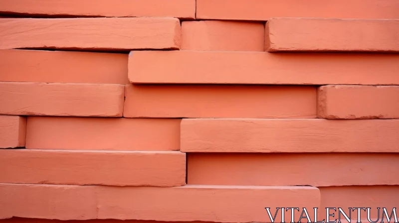 AI ART Red Brick Wall Texture - Rough Pattern Design