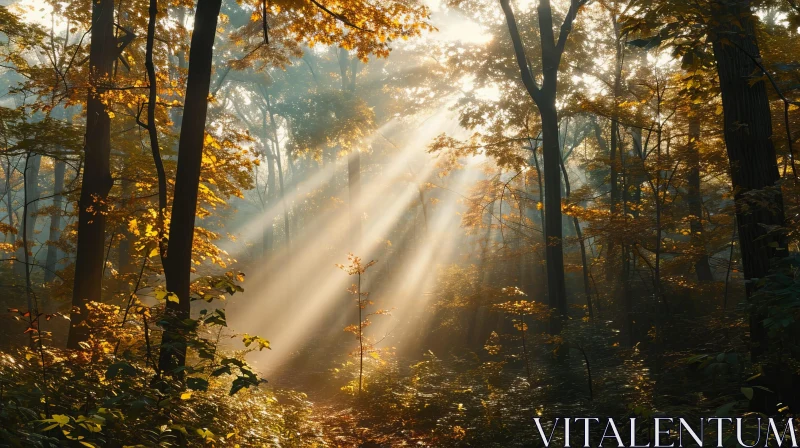 Autumn Forest Landscape: Serene Beauty AI Image