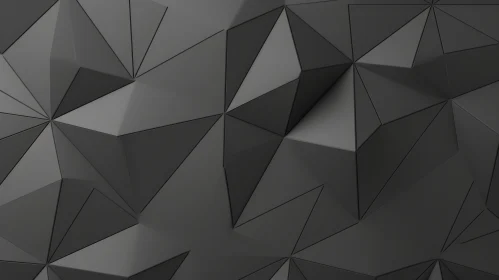 Black Geometric Crystal Structure | 3D Rendering Abstract Art