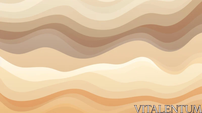 Brown Shades Wavy Pattern Background AI Image