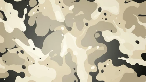 Camouflage Pattern - Seamless Brown, Dark Brown, Black Spots
