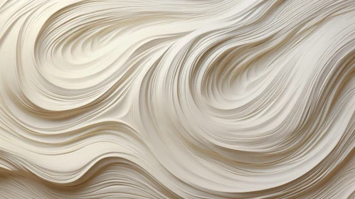 Elegant White Marble Texture with Flowing Waves