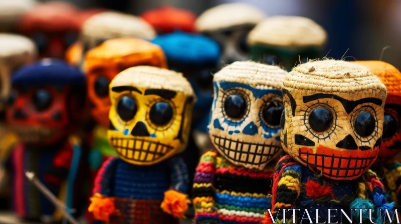 Handmade Mexican Dolls - Colorful Artistry AI Image