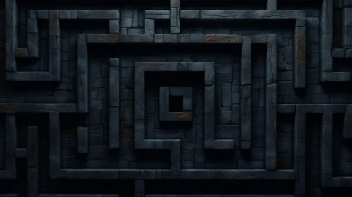 Eerie Stone Maze 3D Rendering