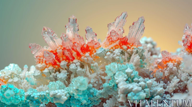AI ART Vivid Crystal Formation Close-Up