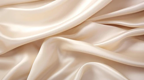 Luxurious Cream-Colored Silk Fabric Texture