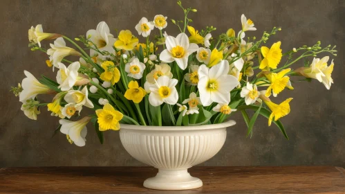 Daffodil Still Life: Serene Beauty in Bloom