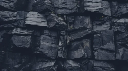 Dark Rock Face Close-Up