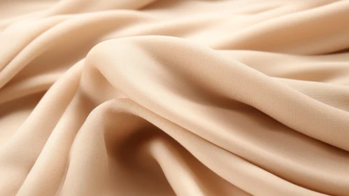 Elegant Beige Silk Fabric - Abstract Pattern