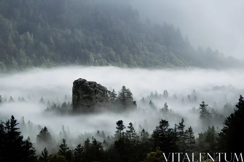 Mystical Forest Enveloped in Ethereal Fog | National Geographic Photo AI Image