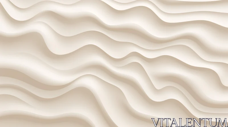 AI ART Creamy Beige Waves Seamless Pattern