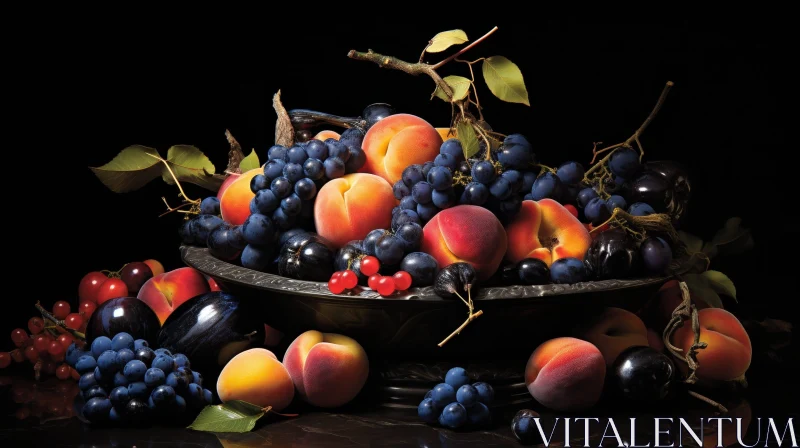 Exquisite Still Life of Fruit Bowl AI Image