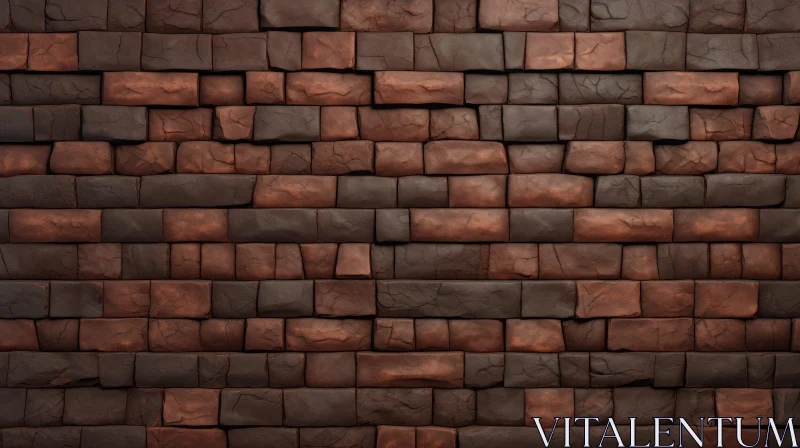 AI ART Rustic Brick Wall Texture - Stone Pattern