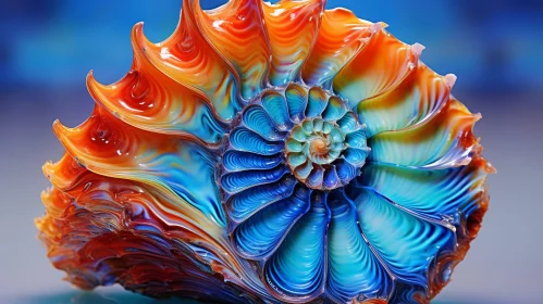 Colorful Seashell Close-up - Nature Beauty