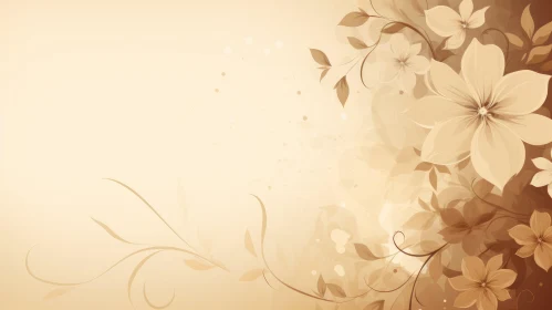 Brown and White Flower Pattern Texture