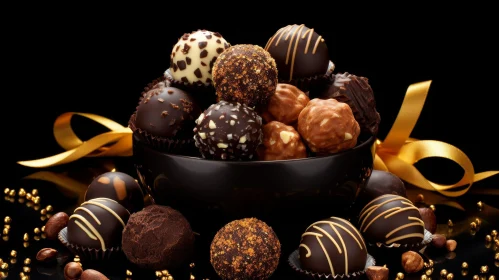 Delicious Assorted Chocolates in Bowl