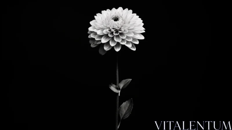 Monochrome Dahlia: Beauty in Bloom AI Image