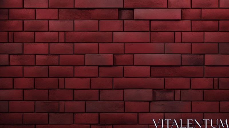 AI ART Red Brick Wall Texture - Striking Pattern and Illumination