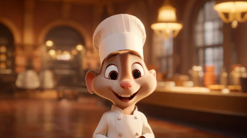 Chef Mouse - Adorable Close-Up Image