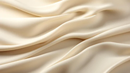 Elegant Cream Silk Fabric Close-Up