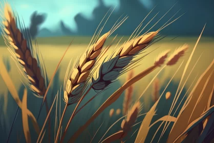 Captivating Wheat Field Painting | Atmospheric 2D Game Art