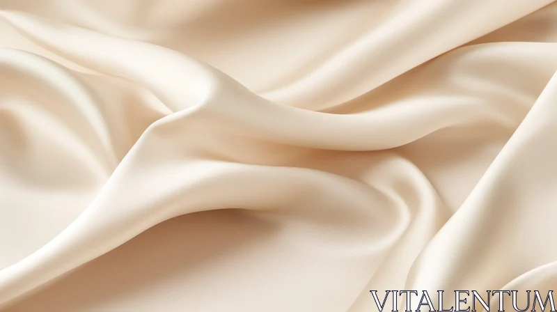 AI ART Beige Silk Fabric Texture Close-Up
