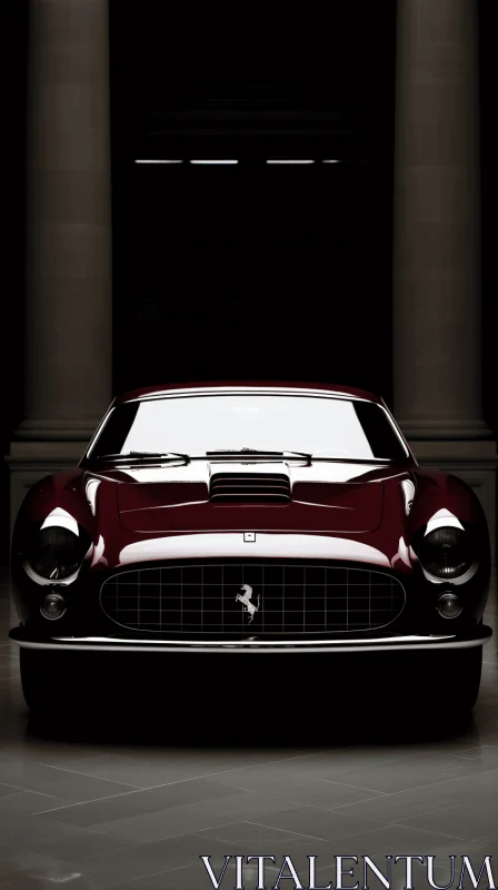 Captivating Ferrari GTB Artwork with Baroque-inspired Style AI Image
