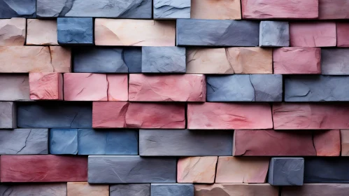 Colorful Brick Wall - Rustic Pattern Design