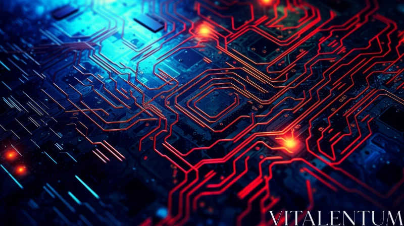 Detailed Circuit Board Close-Up | Technology Artwork AI Image