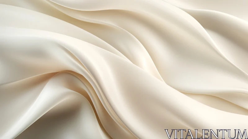 Luxurious Cream Silk Fabric Texture AI Image