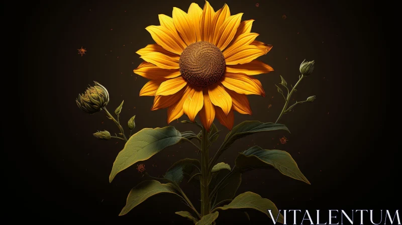 AI ART Sunflower Bloom Photography