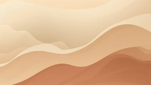 Desert Landscape Vector Illustration with Sand Dunes
