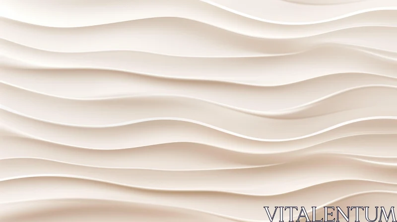 Beige and Cream Waves Texture Pattern AI Image